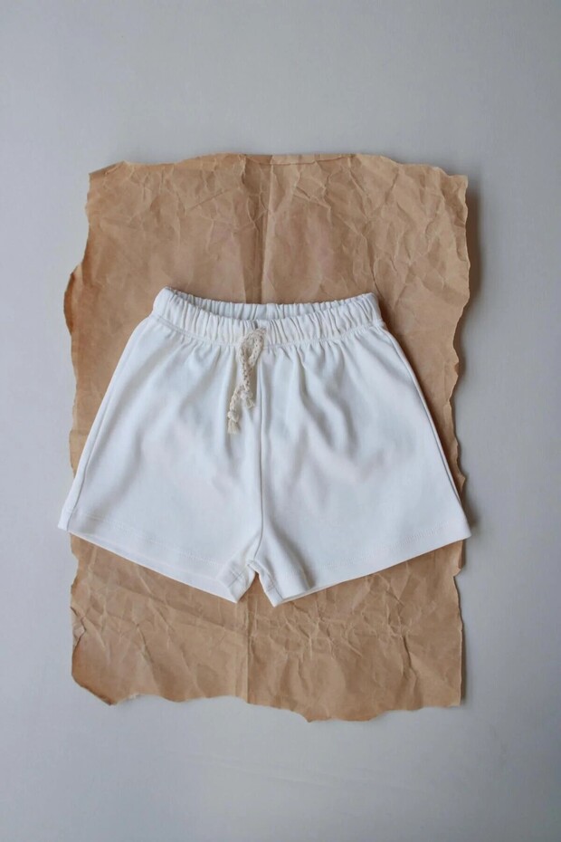 Beyaz Basic Şort - 4