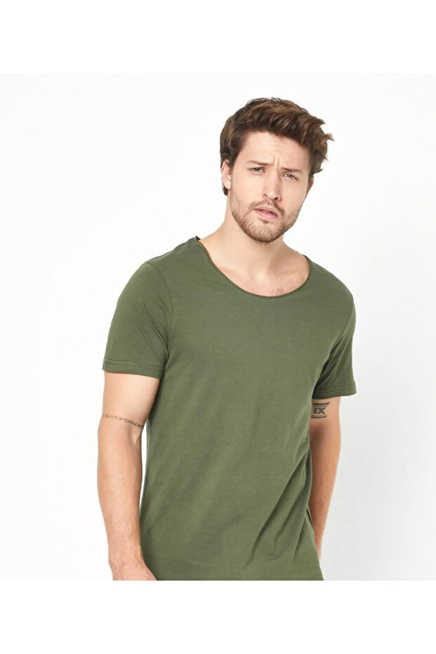 Erkek Bisiklet Yaka Basic T-shirt - 5