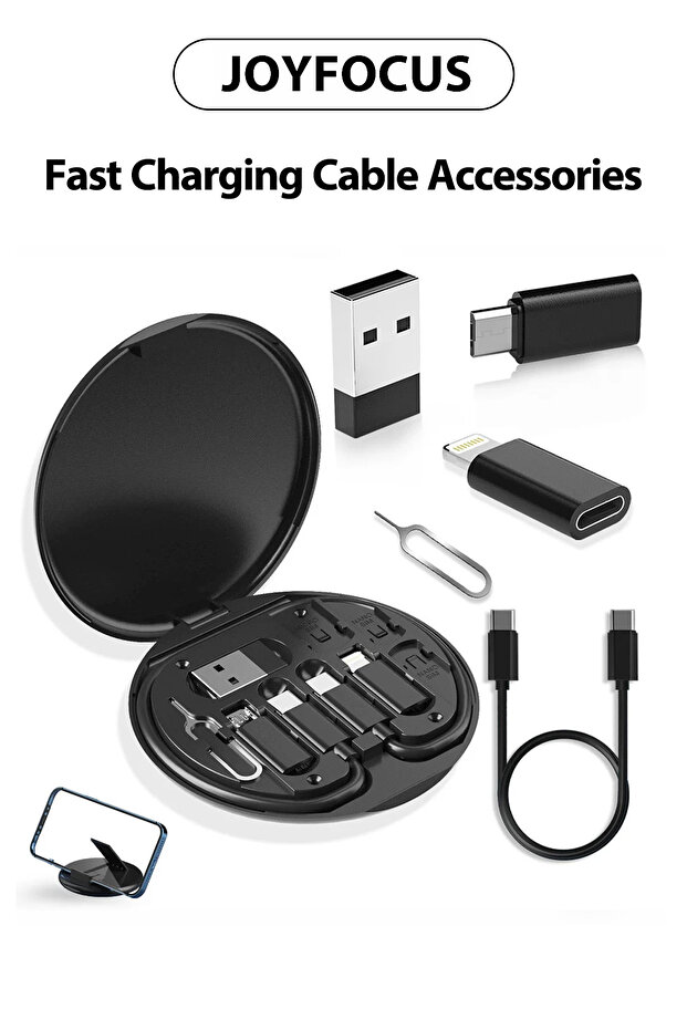 Data Cable Multi-Functional Adapter 60W Fast Charging Cable Android Converter SIM Memory Card IPhone - 1