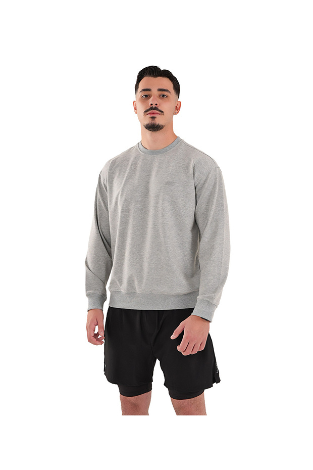 Basic Sweatshirt Gri Melanj - 1