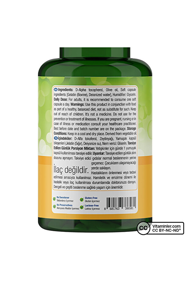 Vitamin E 400 IU 60 Kapsül - 4