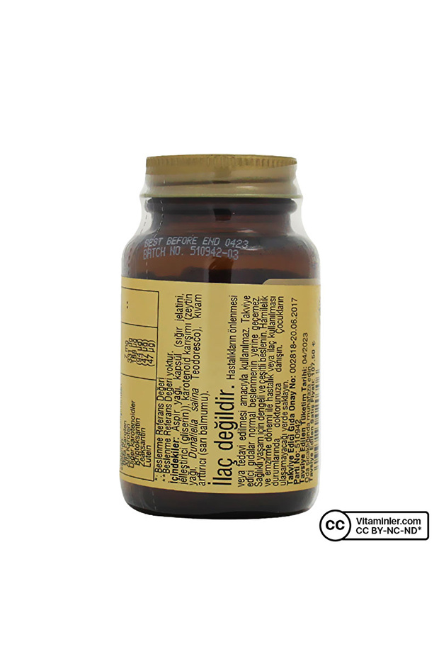 Beta Carotene 7 Mg 60 Kapsül-SKT 03/2026 - 2