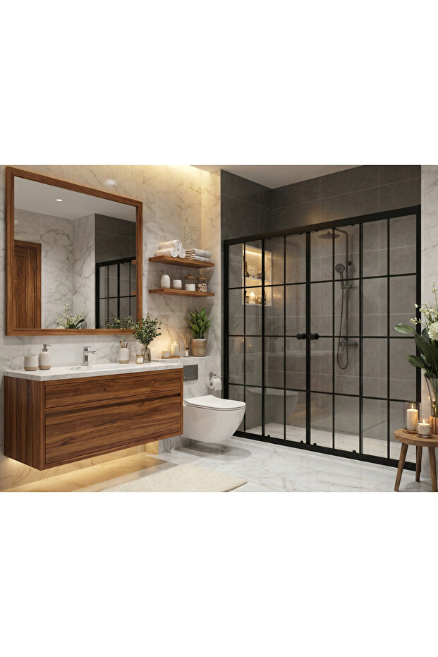 Duşakabin Ön Cephe Siyah Çizgi - 4