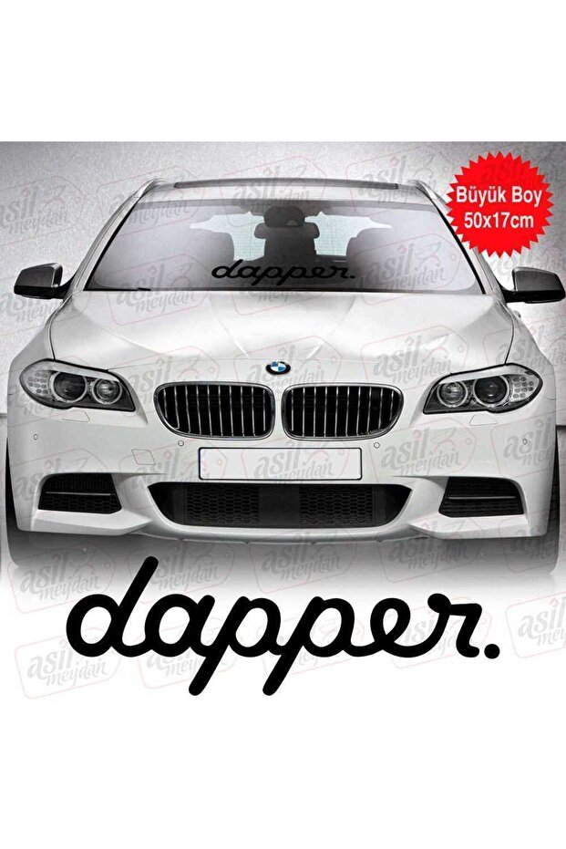 ملصق نافذة أمامية بحروف Dapper، سيارة، مركبة، سيارة، ملصق، ضبط، ملحق، معدل، تزوير،