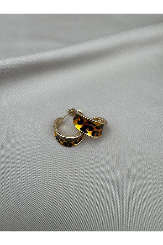 أقراط دائرية منقوشة بنمط الفهد من مينيلي - 7