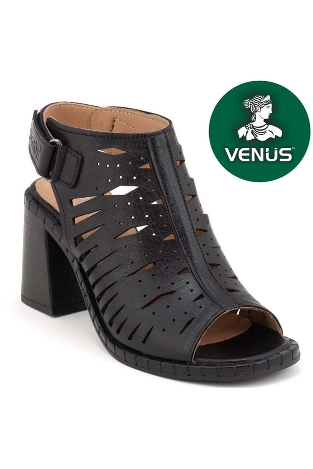 Upride Genuine Leather Comfort Orthopedic Women's Sandals Black