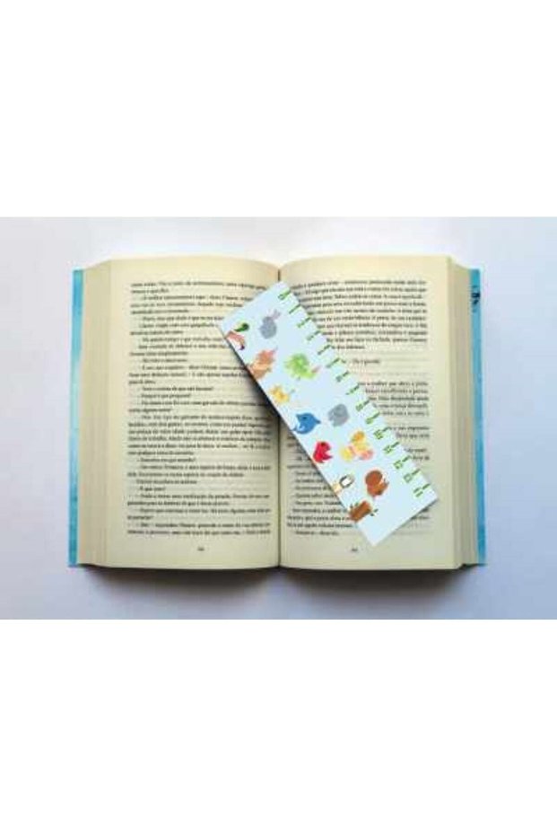 Blue Colored Animals Themed Card Ruler Bookmark Gift School Course Birthday - 20 Pieces