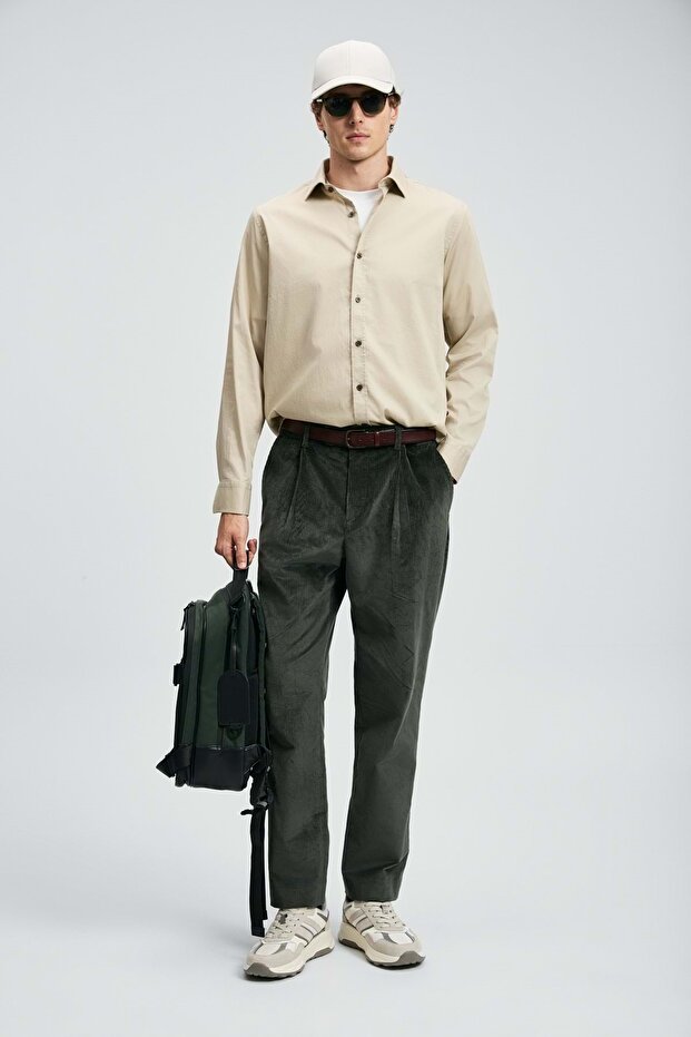 112010686 Ferla Basic Shirt Regular Fit Ανδρικό πουκάμισο ΜΠΕΖ - 2