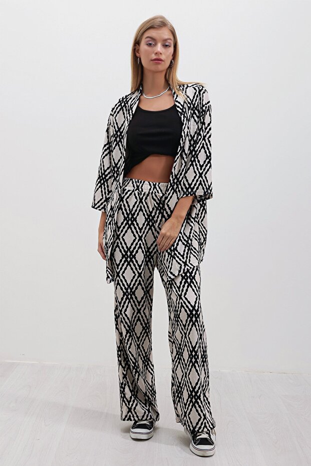 Patterned Kimono Set - 1