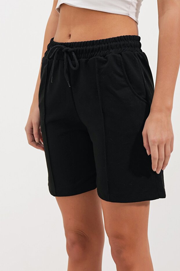 Önü Çimalı Bağcıklı ŞORT - 4