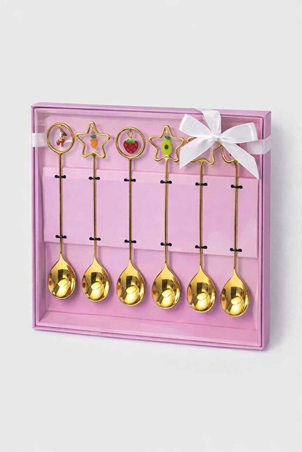 FİGÜRLÜ KAHVE-TATLI KAŞIĞI GOLD - 1