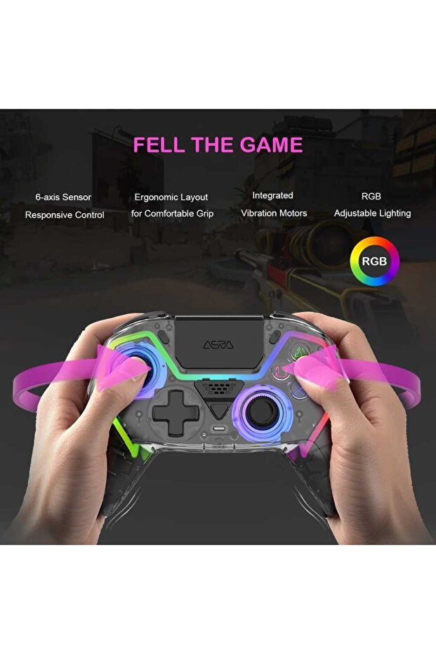 ASRVA PS5 Wireless Gaming Controller with RGB - 7