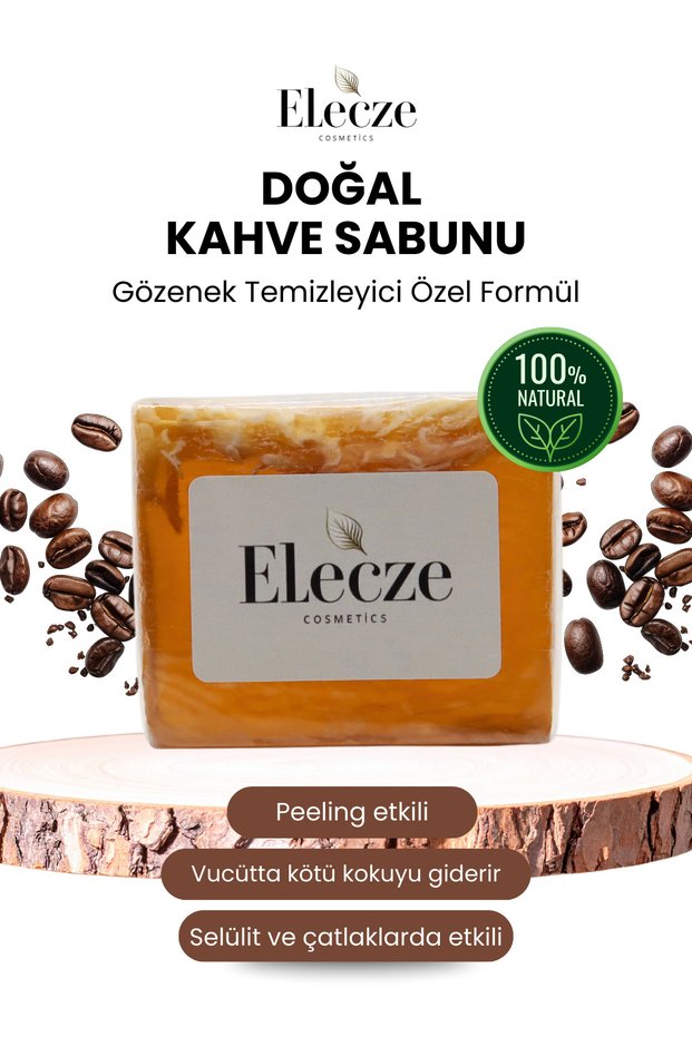 Natural Coffee Soap – Exfoliating, Anti-Freckle, Anti-Cellulite, Anti-Stretch Mark and Anti-Bad Odor Moisturizer