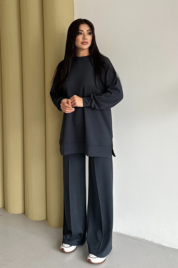 Women's Modal Jersey Oversized Modest Tunic Set 4028