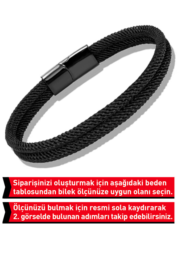 Unisex Milano Rope Bracelet with Magnetic Steel Clip Mechanism