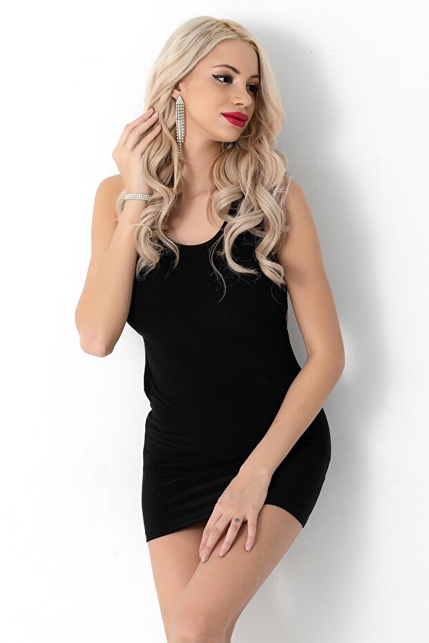 Rochie mini decoltată la spate - 8