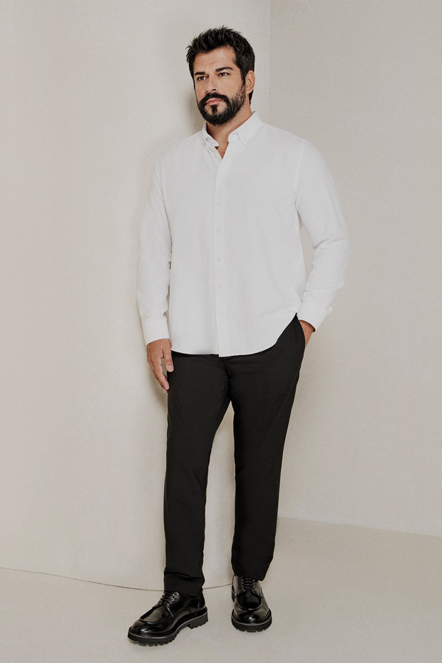 Erkek Siyah Diz İzi Yapmayan Beli Bağlamalı Yan Cepli Jogger Pantolon Slim Fit Rahat Kesim - 7