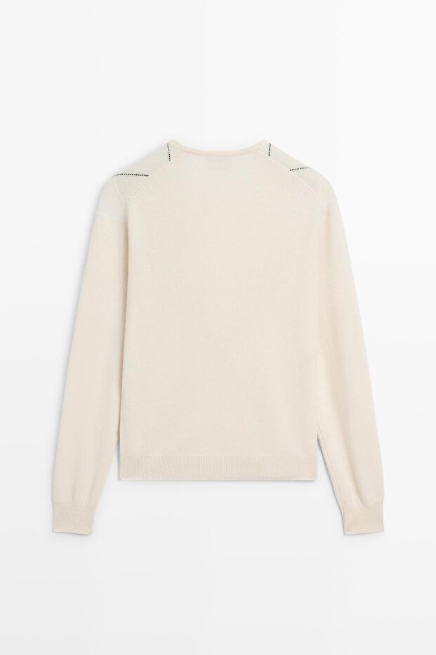 Yünlü argyle triko kazak - 8