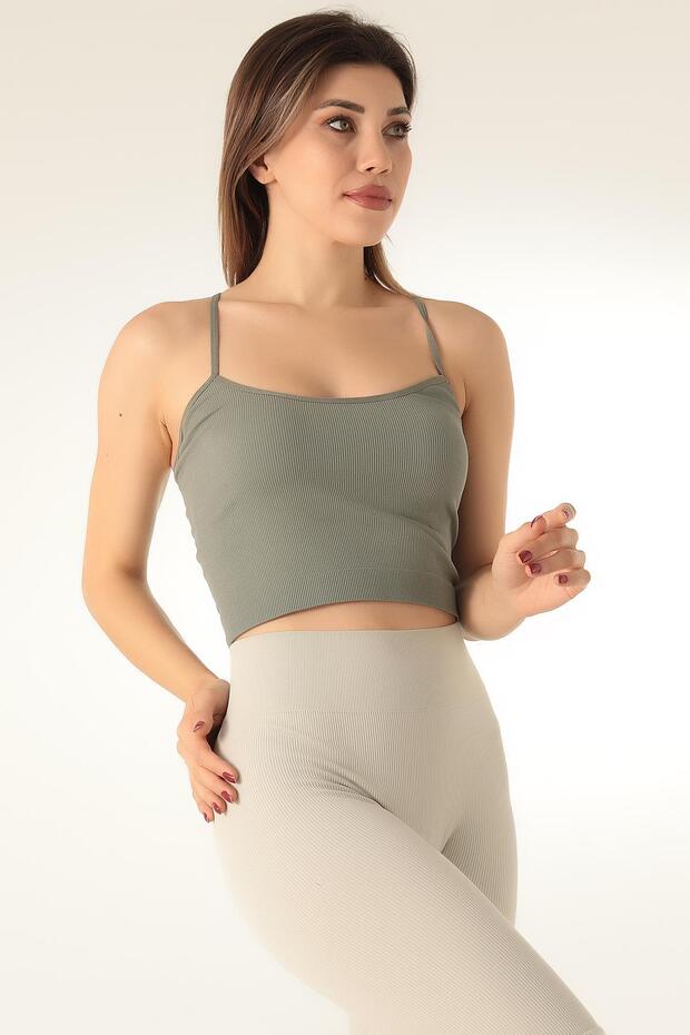 Dikişsiz Örme Yarım Atlet - 6