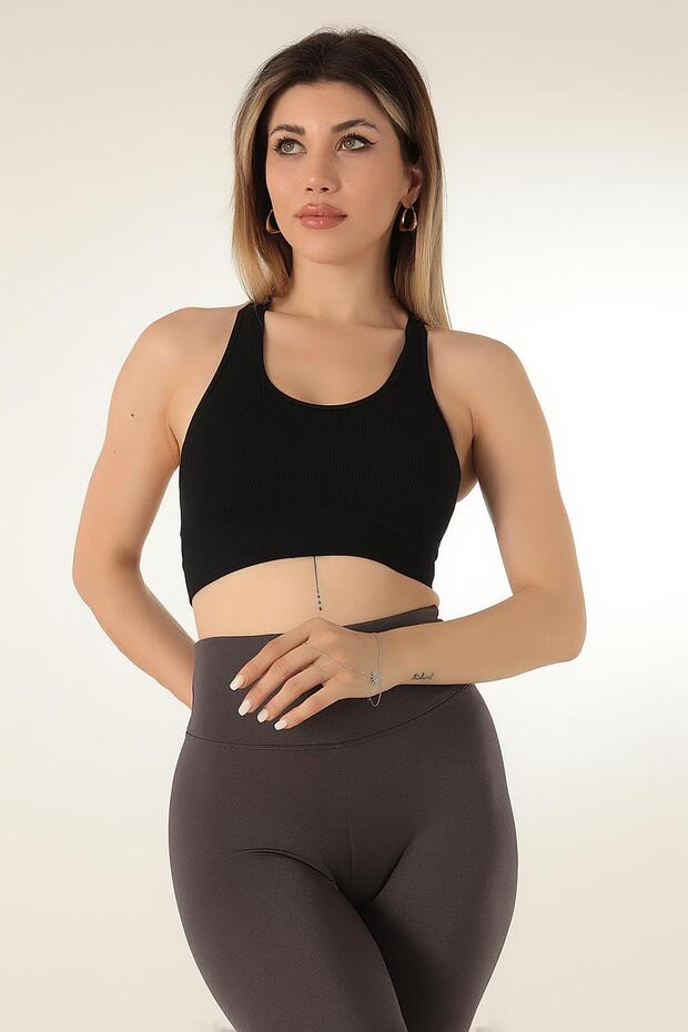 Seamless Örme Çapraz Askılı Büstiyer - 6