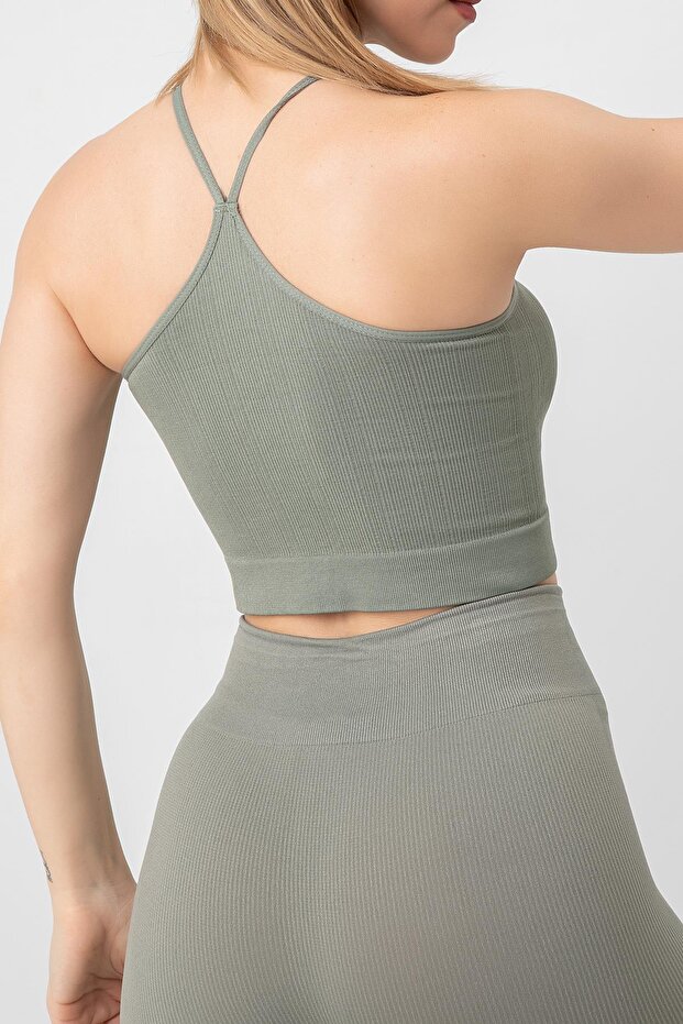 Seamless Örme Halter Yaka Büstiyer - 6
