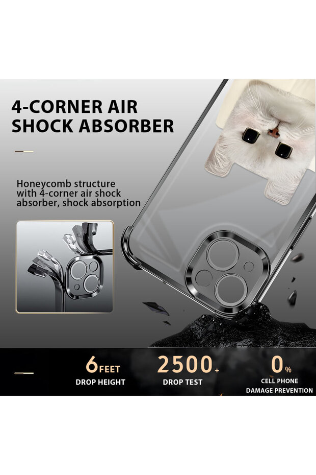 Redmi Note 13 Compatible Transparent Silicone Flutter Protective Case with Cat Pattern - 7