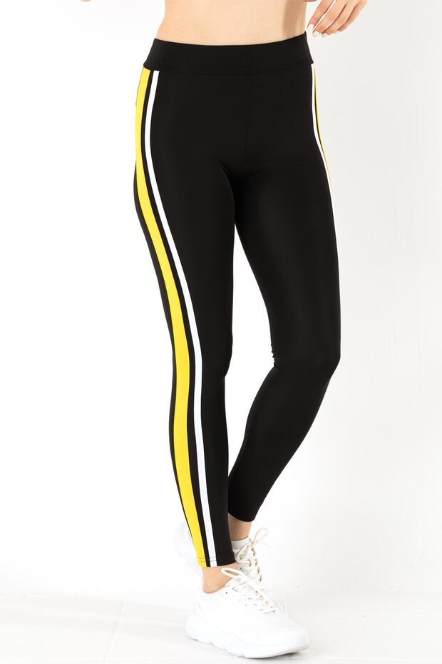 Active Sportive Çift Çizgili Tayt - 1