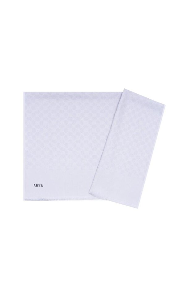 Σάλι Elegance Monogram - 1090100-973 - Ανοιχτό Γκρι - 3