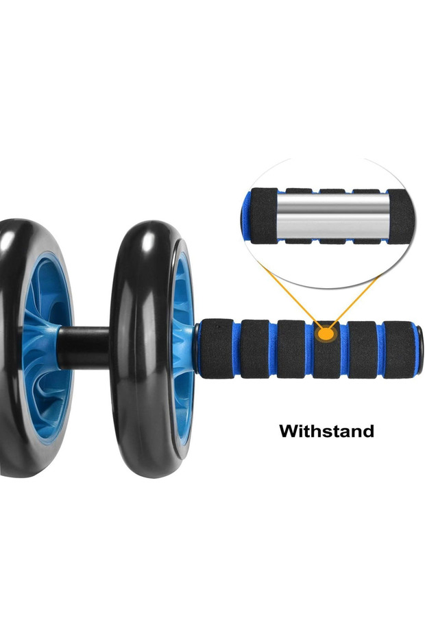 Abdominal Exercise Wheel Roller With Mat - 4