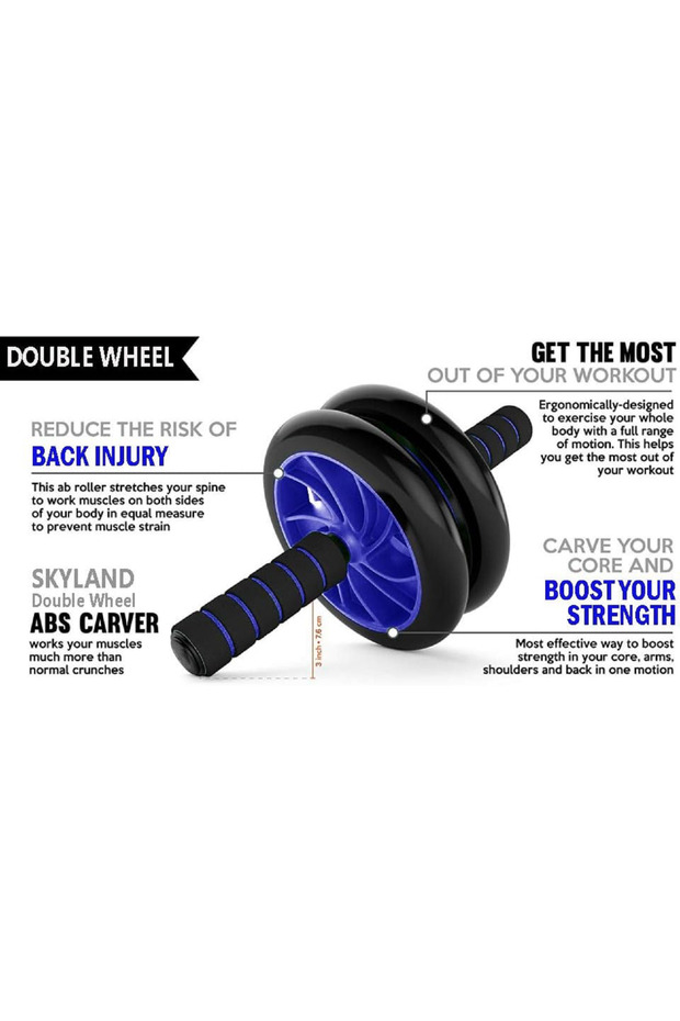 Abdominal Exercise Wheel Roller With Mat - 5