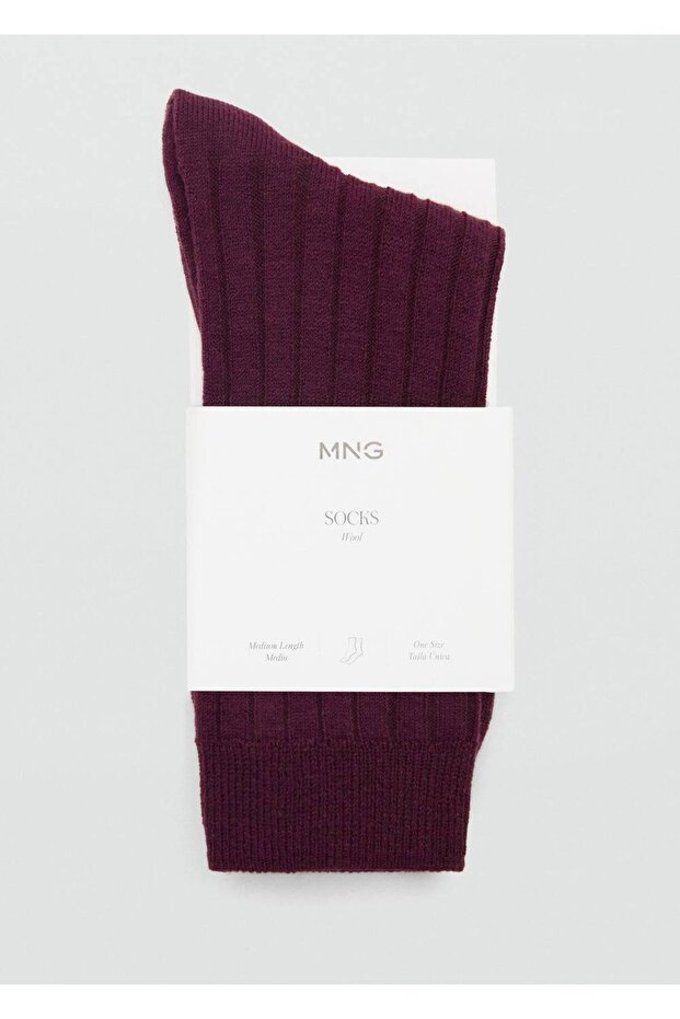 Yün karışımlı fitilli çoraplar - 3