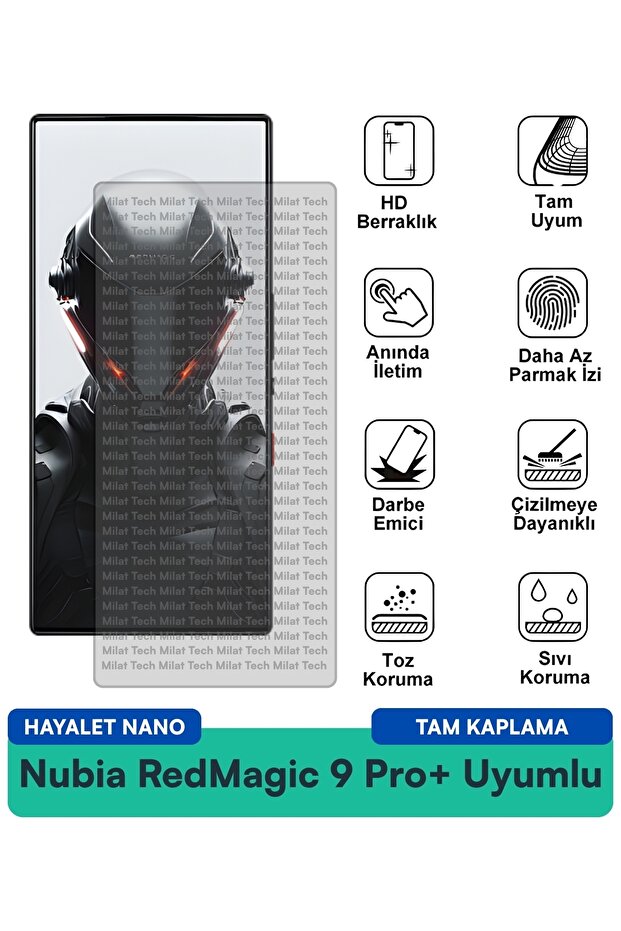 Nubia RedMagic 9 Pro+ Hayalet Nano طبقة حماية للشاشة مقاومة للخدوش والصدمات