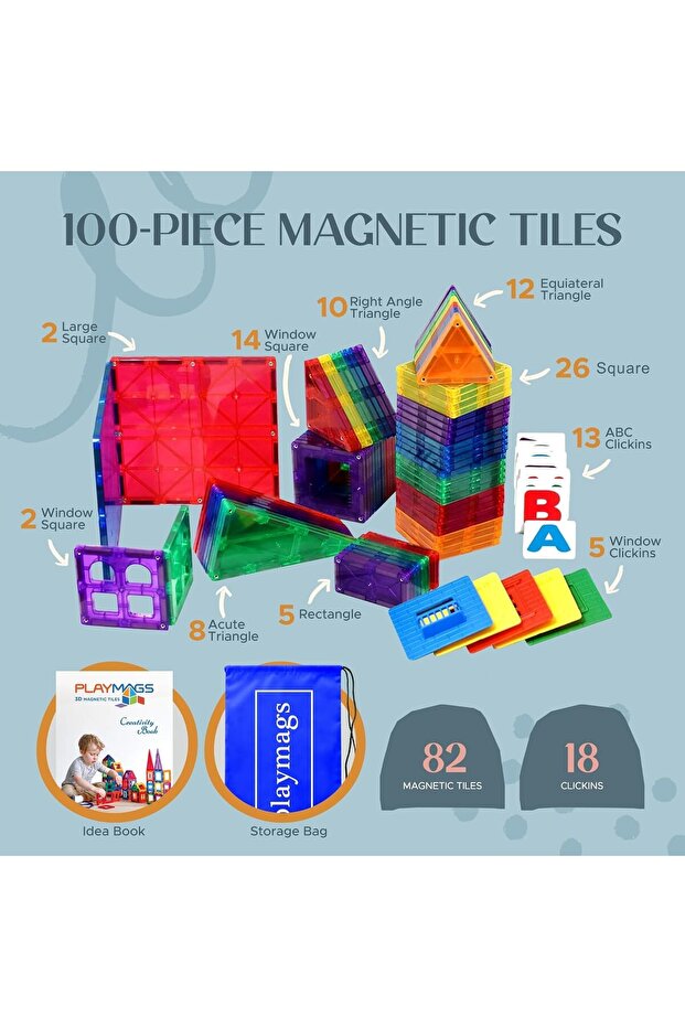 100 Parça Manyetik Blok Set - 2