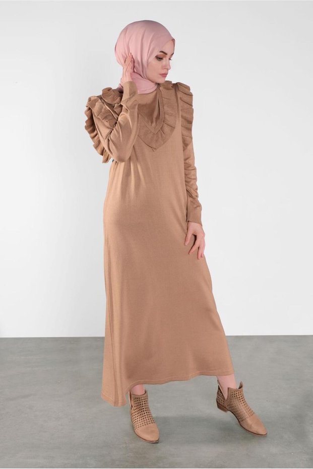 Long Knitwear Jille with Rush Detail 41036