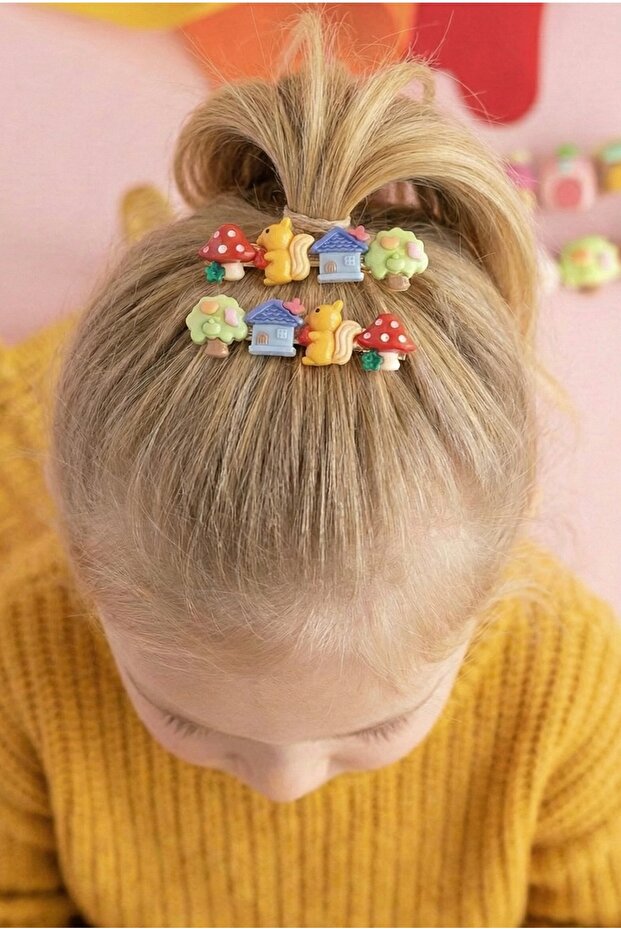 2'li Mantar ve Ev Figürlü Klips Seti - 2