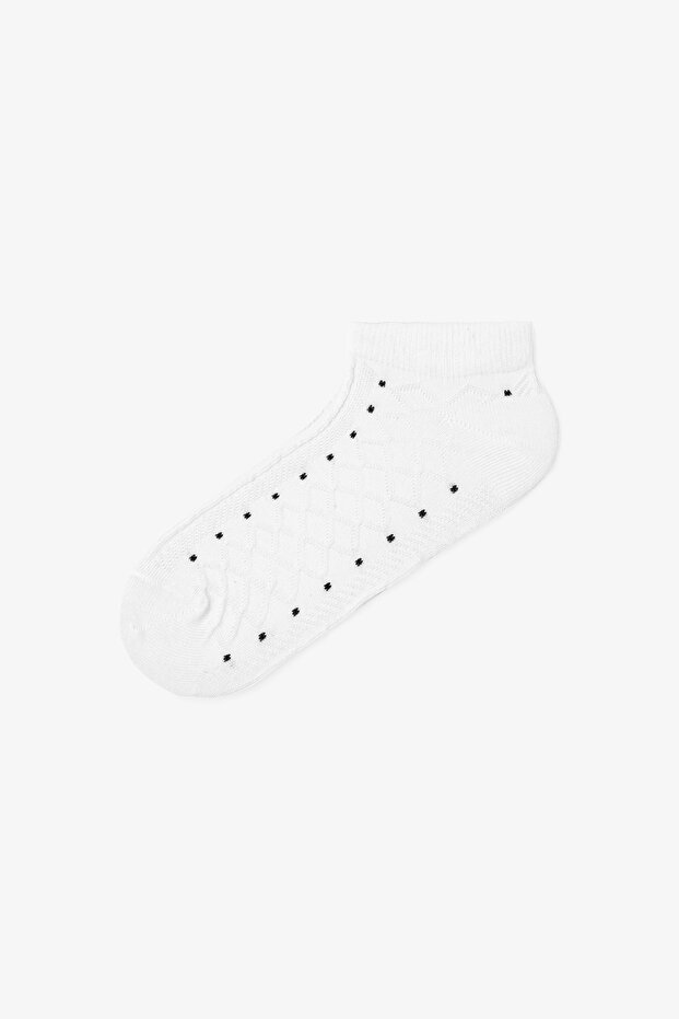 Beyaz Tıny Dotty 5'li Patik Çorap - 3