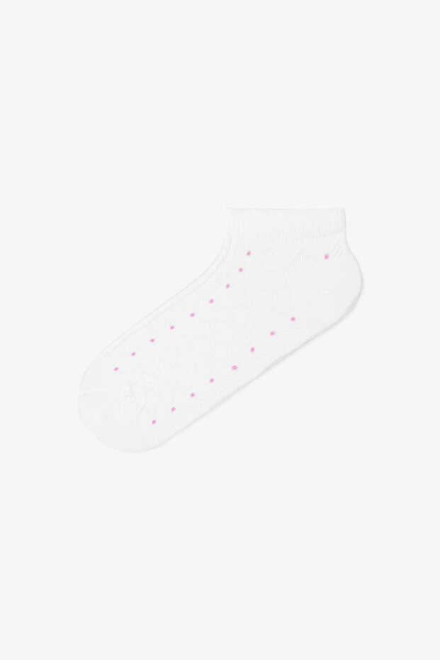 Beyaz Tıny Dotty 5'li Patik Çorap - 6