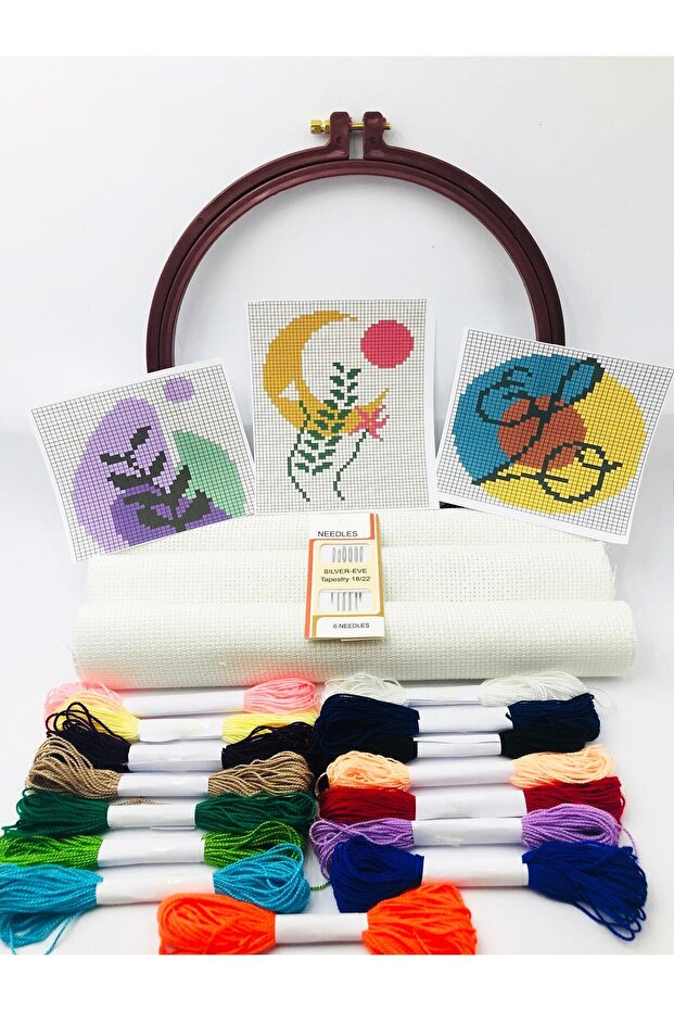 Cross Stitch Etamine Set Model021- Boho - 1