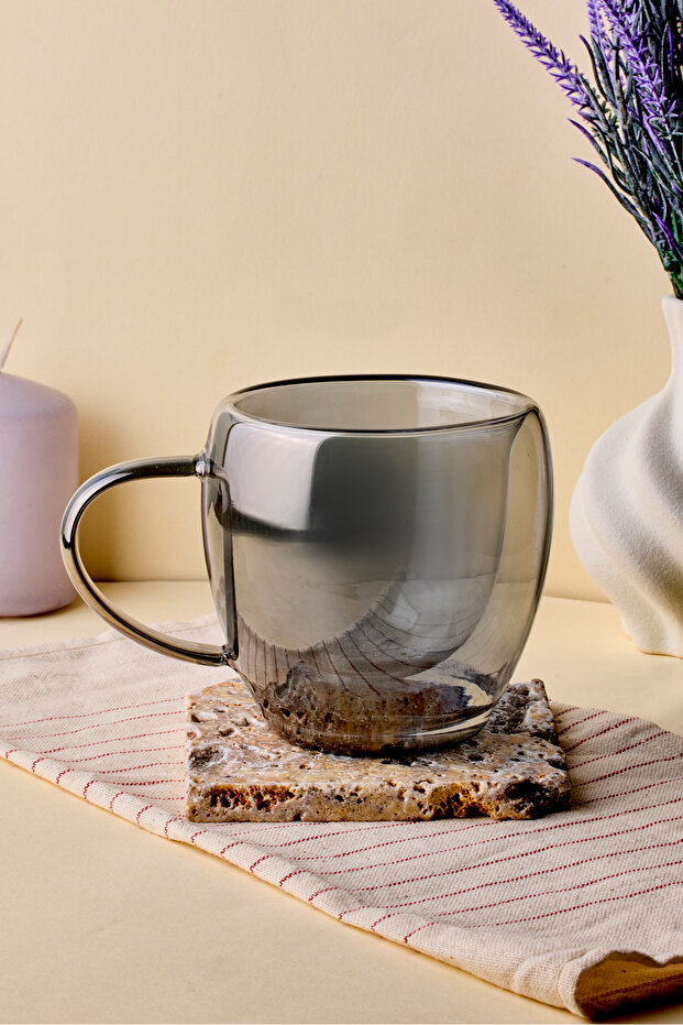 Füme Çift Cidarlı Kupa 250 ml - 2