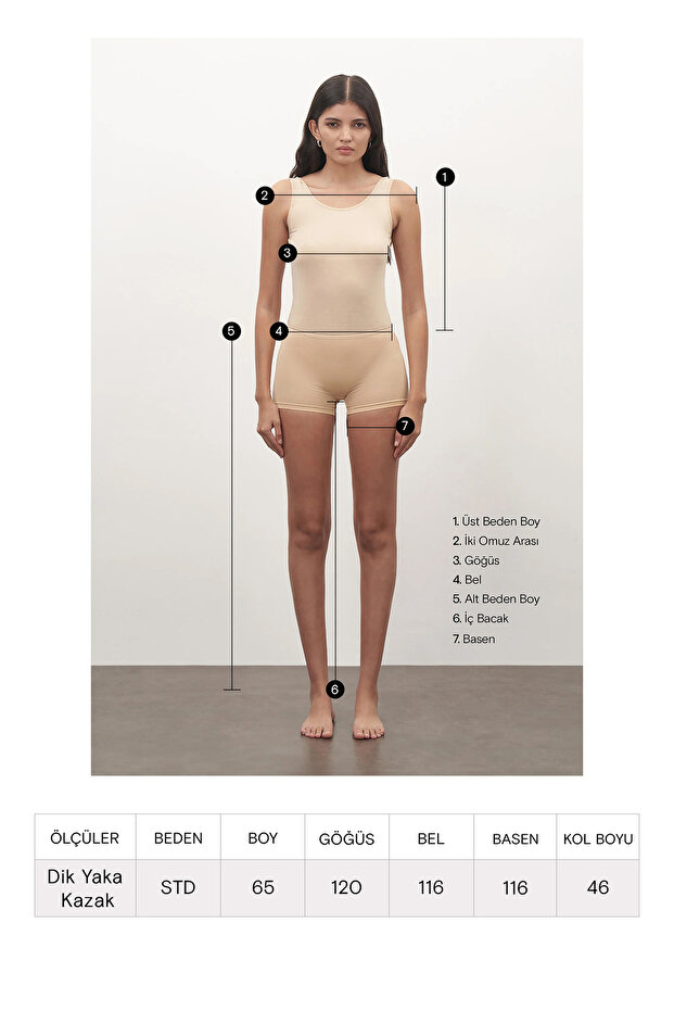 Bordo Dik Yaka Kazak - 6