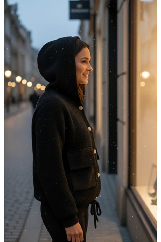 Kadın Kapüşonlu Ceket - 3