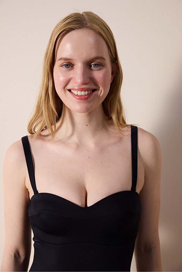 Basic New Lotus Korseli Siyah Mayo - 4