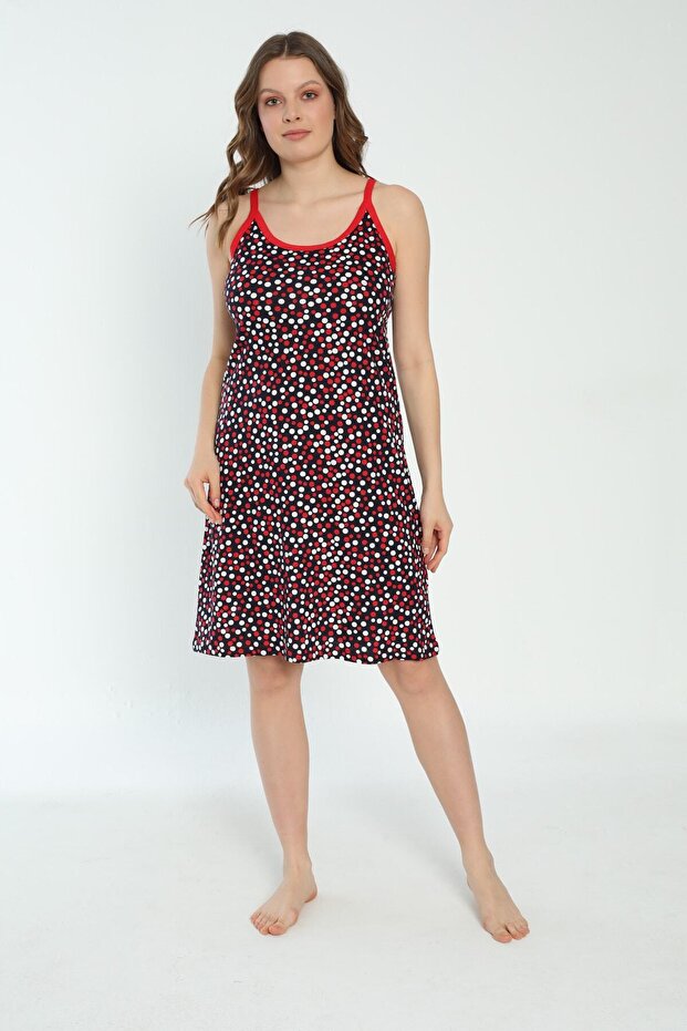 Kadın Askılı Pamuklu Elbise - 2