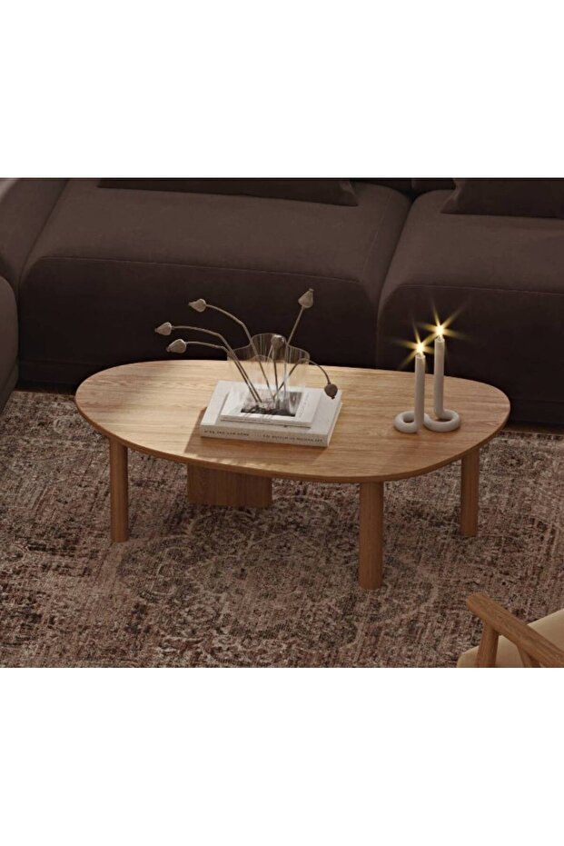 Mandel Masif Meşe Orta Sehpa Medium - 3