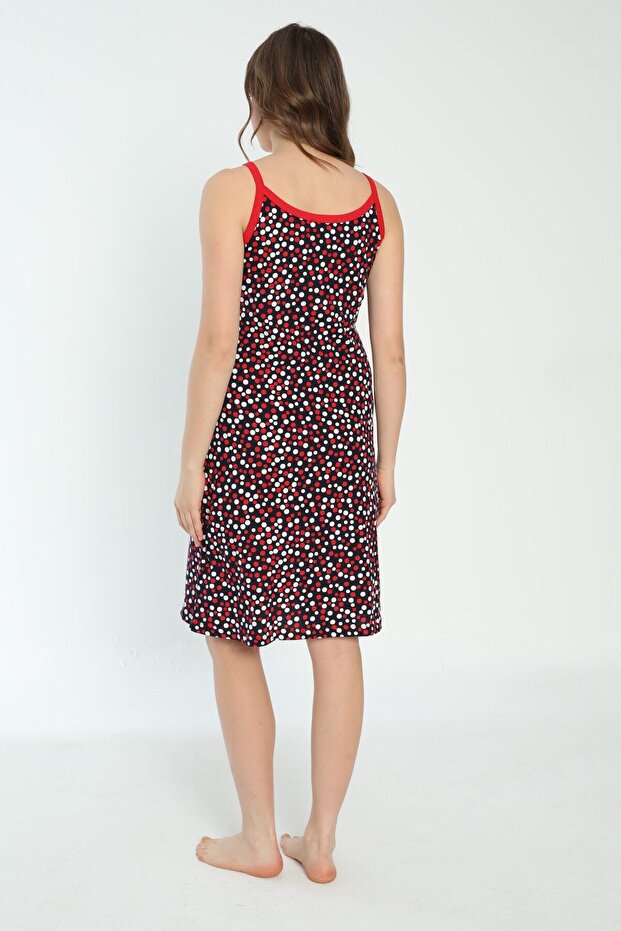 Kadın Askılı Pamuklu Elbise - 5