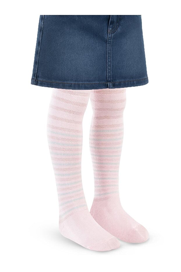 Girls Mesh Pantyhose for Ages 3-11 - Pink 5-6 Years