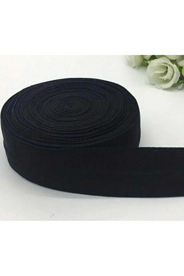 1.5 cm Black Color Woven Elastic-Waist Leg Skirt Flat Elastic - Elastic Band / 10m