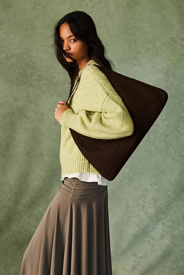 Örgü shopper çanta - 6