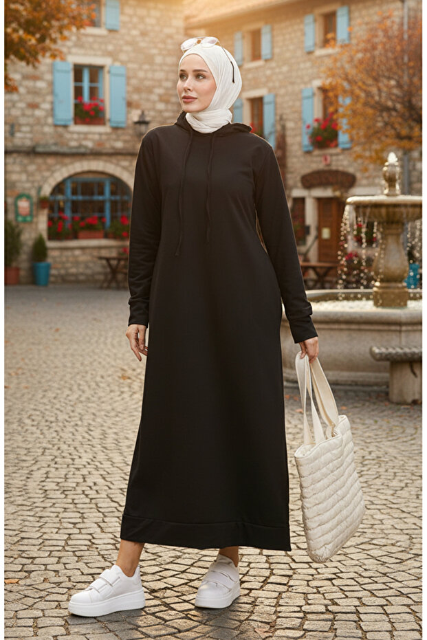 Dwustronna bluza sportowa z kapturem 0190-09 Czarna - 3