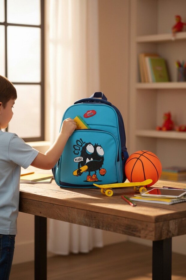 1234 Unisex Kindergarten Bag with Anatomical Back Structure